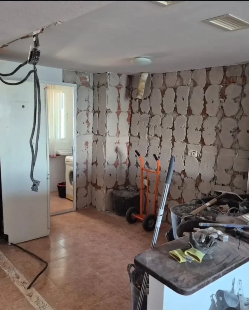 Cocina durante la obra
